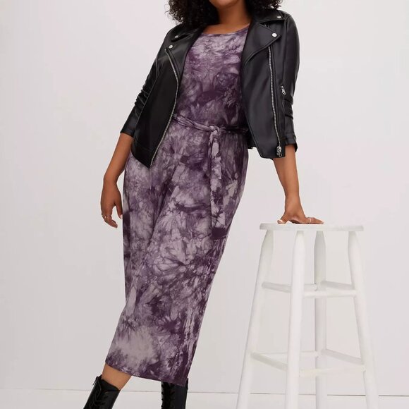 Torrid Super Soft Culotte Jumpsuit Deep Black Tie Dye 4X NWT - Picture 1 of 8